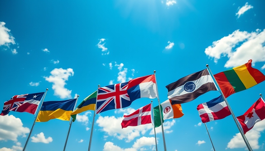 G7 nation flags illustrating multinational cooperation for tax benefits.