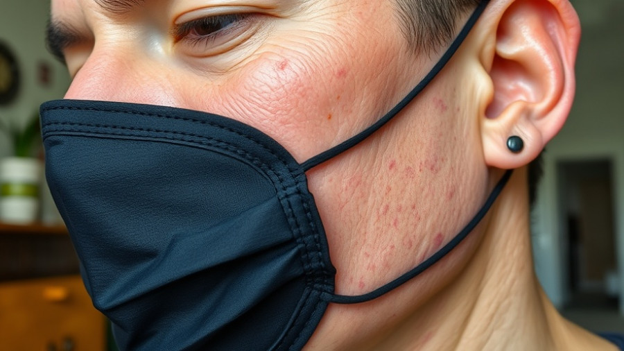 Detailed close-up of skin irritation, soft lighting indoors.