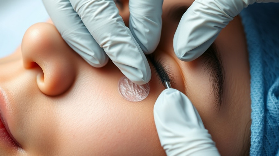 Skin rash diagnosis in medical procedure close-up