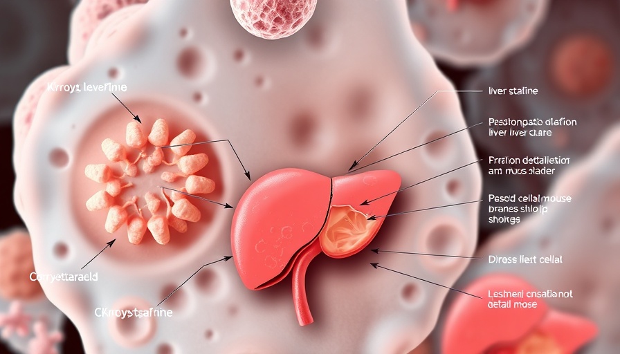 Diagram of cKroxystaRine's effect on mouse liver cells.