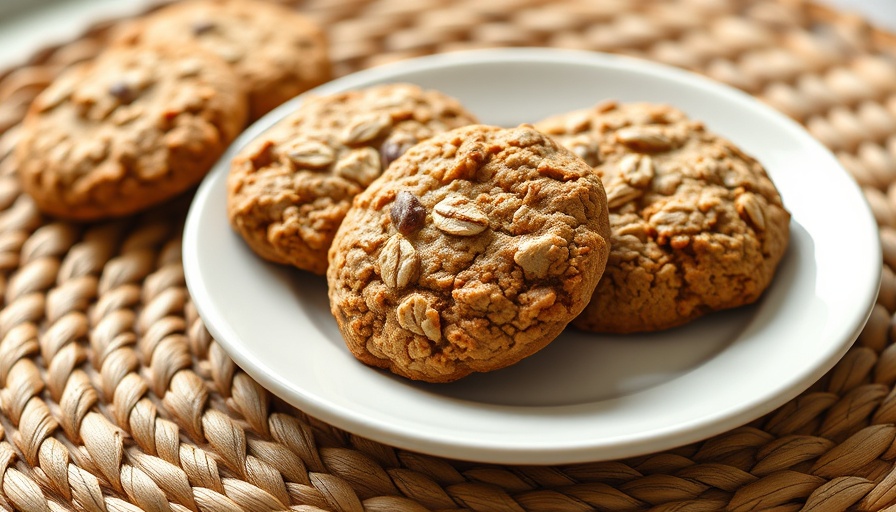 Delicious collagen breakfast cookies on a white plate.