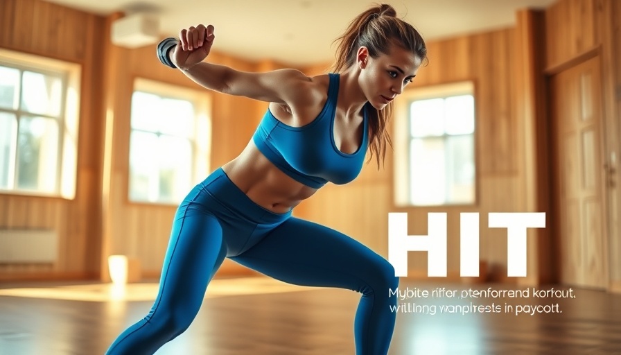 Dynamic HIIT workout scene for weight loss in a fitness studio.