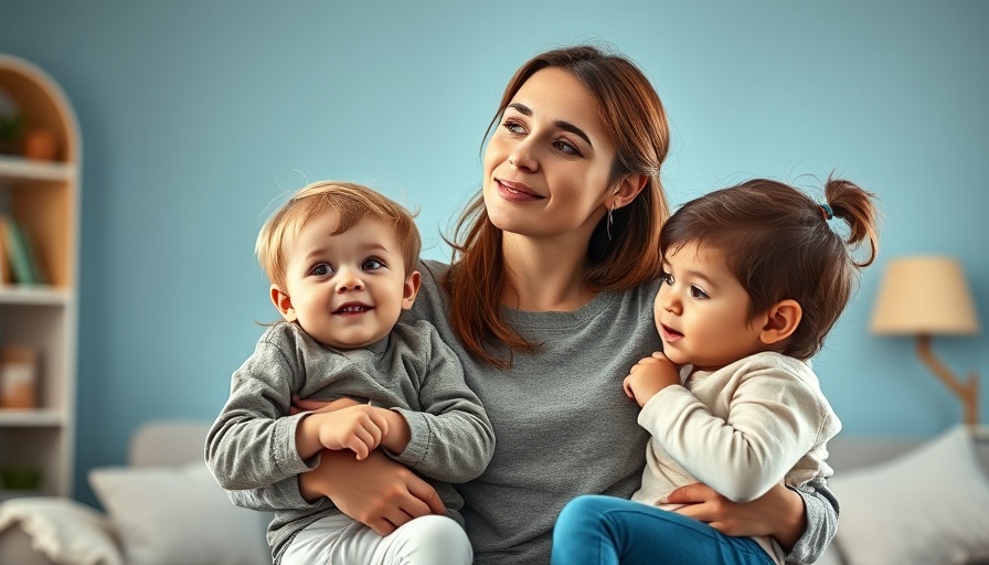 Deciding to have kids: woman with children in a cozy room