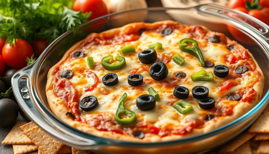 High-protein meal alternative, pizza-inspired dish with vegetables.