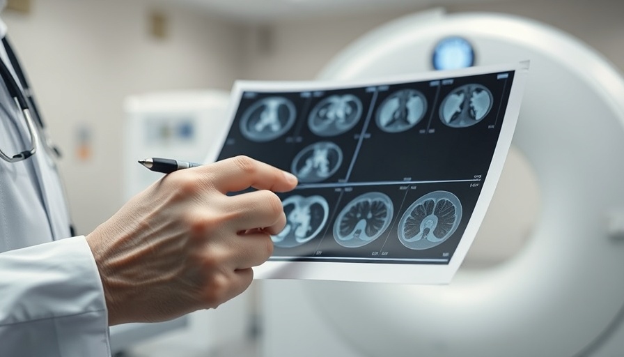 Doctor analyzing lung CT scans, organ health predict dementia cancer context.