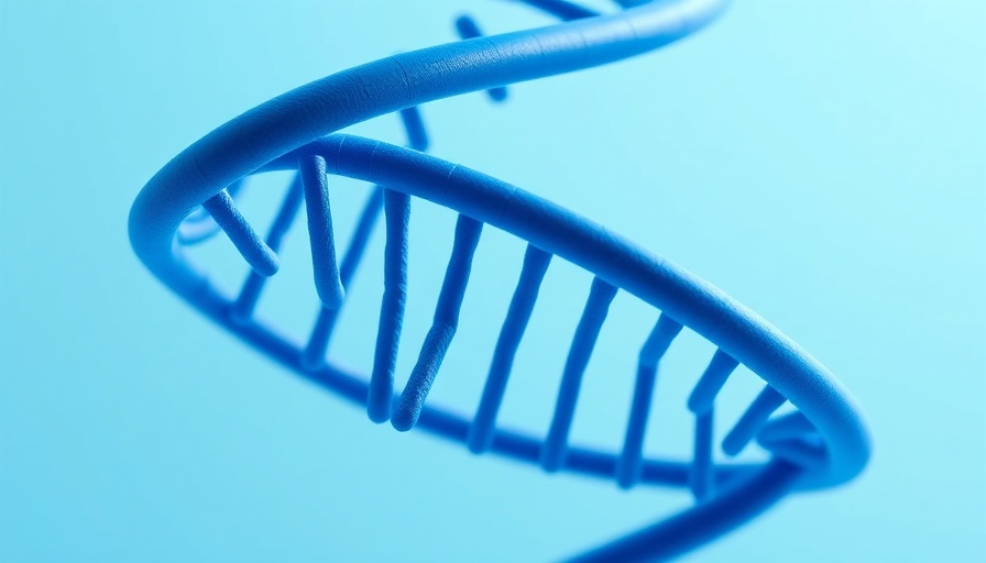 3D blue DNA strand model linked to Alzheimer's research.