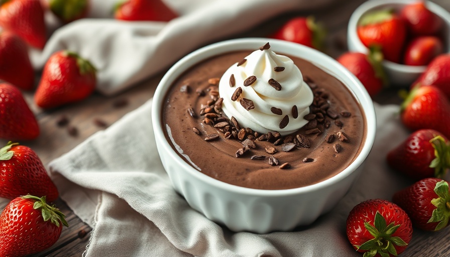 Healthy breakfast ideas chocolate smoothie bowl with toppings.