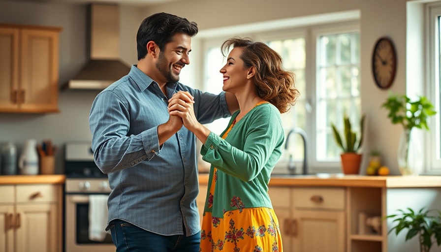 Joyful couple dancing at home, illustrating 'Preventing Dementia through Partner Dancing'.