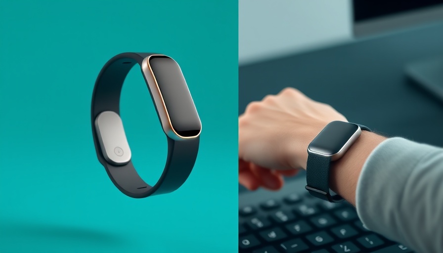 Apollo Neuro wearable for stress management displayed in two settings.