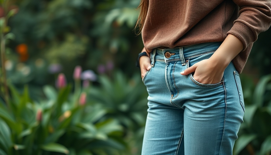 Vitamin D and Gut Health concept: Casual fashion in garden setting.