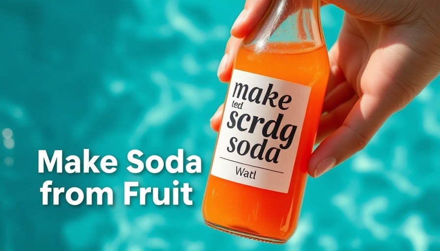 How to turn any fruit juice into a soda: labeled orange soda bottle.