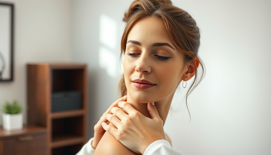 Female chiropractor adjusting patient's neck in treatment room.