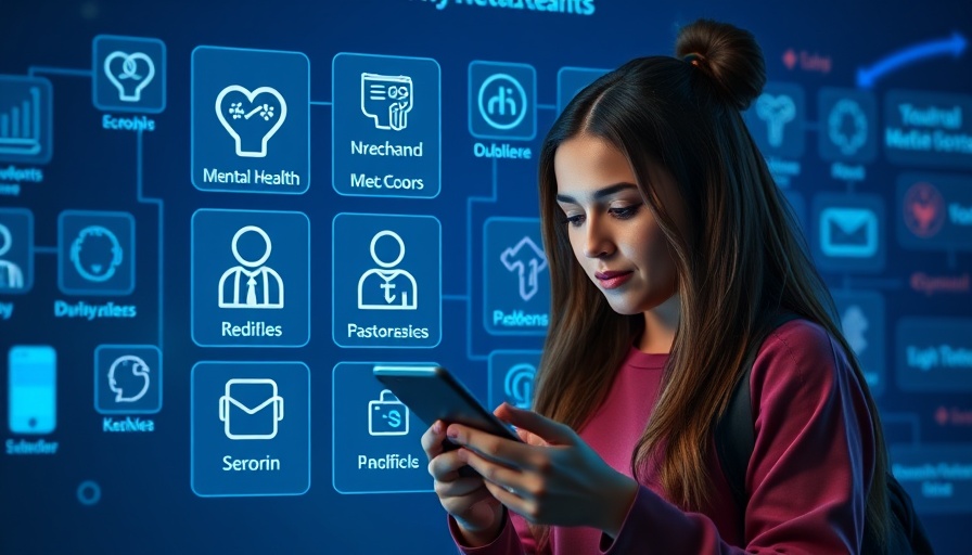 Digital interface highlighting youth mental health support technology.