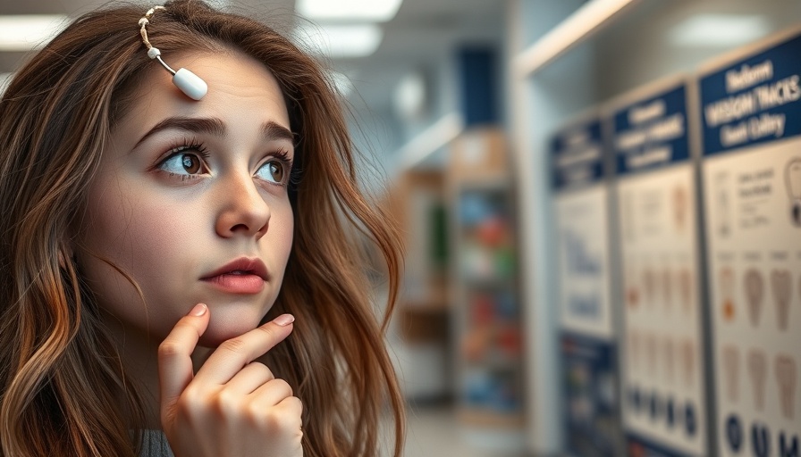 Curious woman examining wisdom teeth concept with skulls