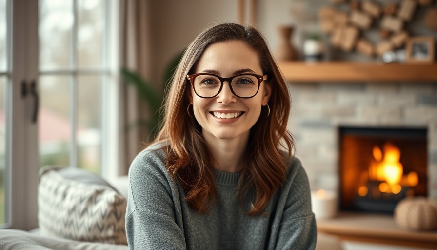 Woman discussing brain health habits in cozy room.