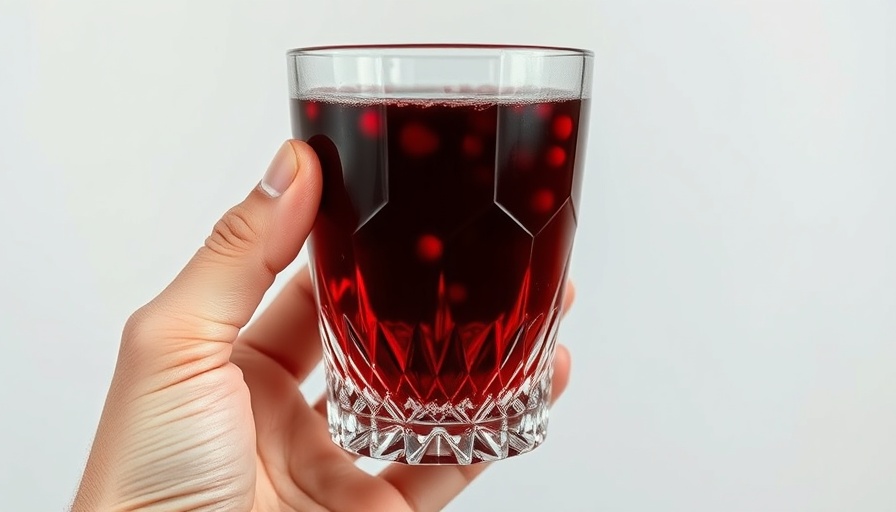 Close-up of pomegranate juice benefits for health in a glass.