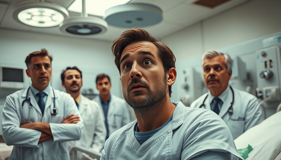 Humorous hospital scene with doctors reacting to card decline.