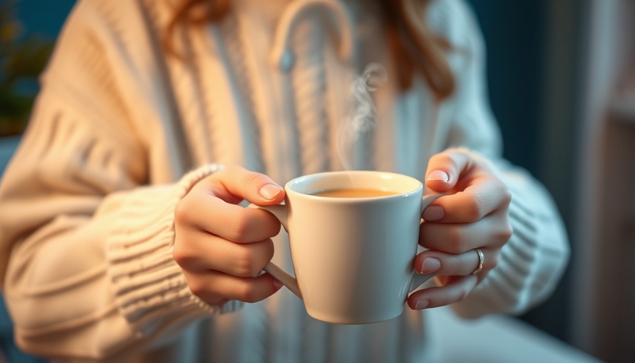 Pouring coffee into a mug while fasting, cozy ambiance.