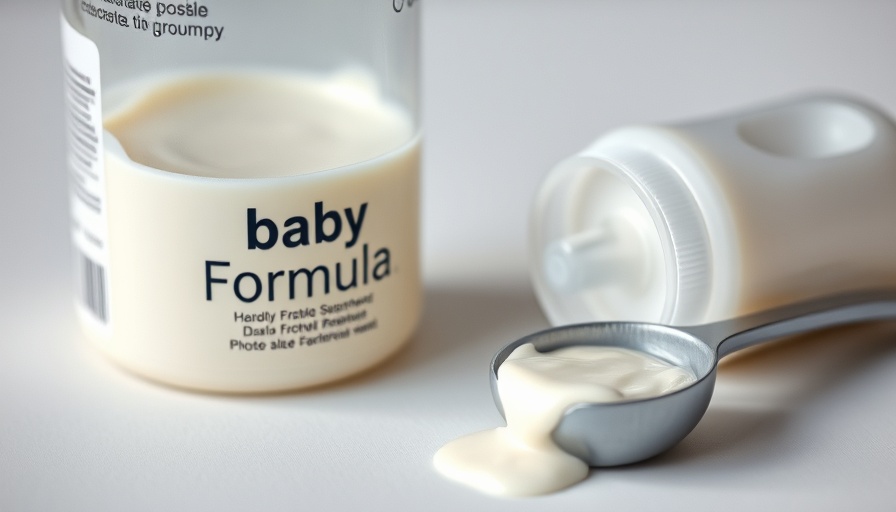Close-up of baby formula with scoop and bottle, highlighting toxins in baby formula.