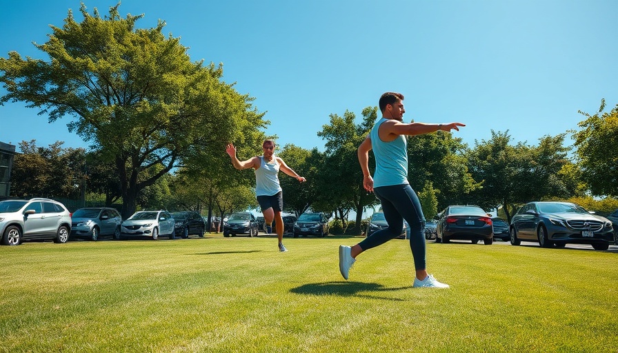 Outdoor lateral ape walk exercise for foot and ankle strength.