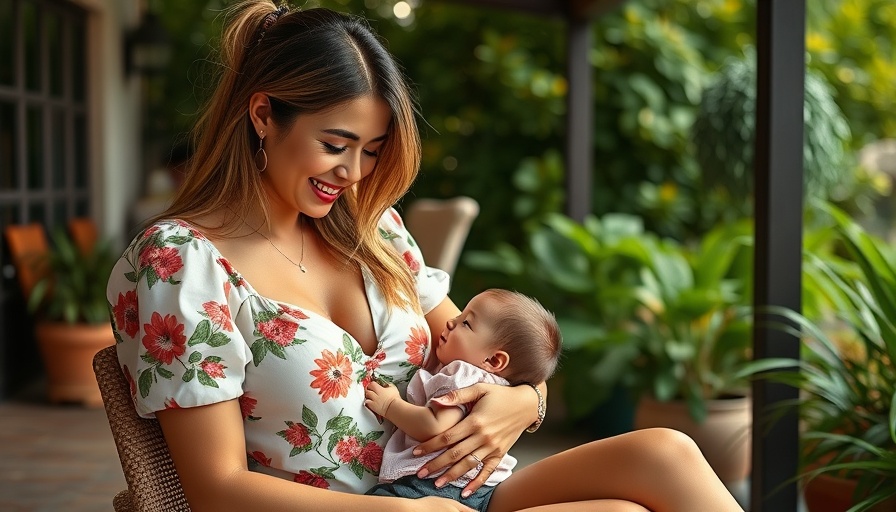 Stylish nursing-friendly outfit for vacation with floral romper