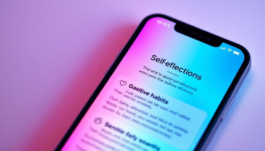 Smartphones highlight the power of positive reframing in self-reflection and health.