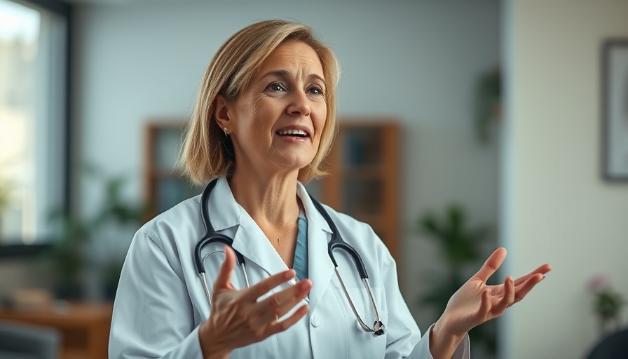 Female doctor explains muscle cramps prevention.
