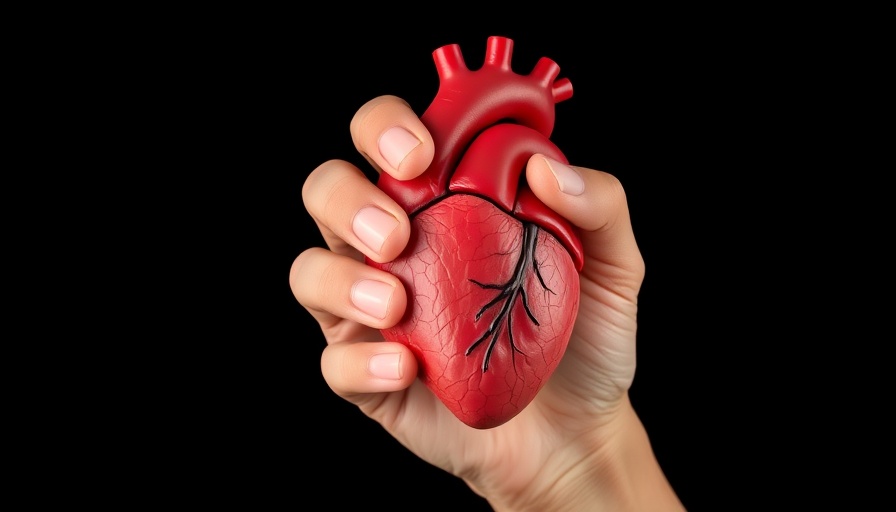 Hand holding a heart model representing heart health recommendations.
