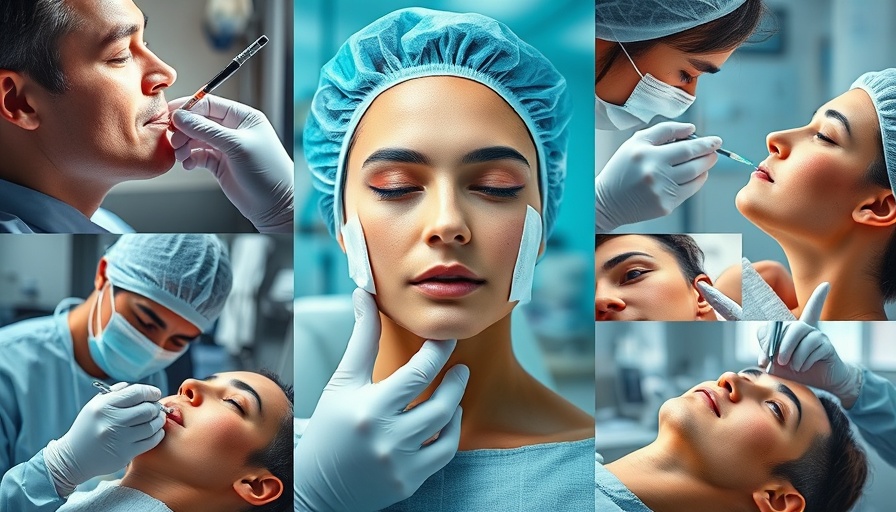 Detailed dermatological procedure collage highlighting skin rash diagnosis.