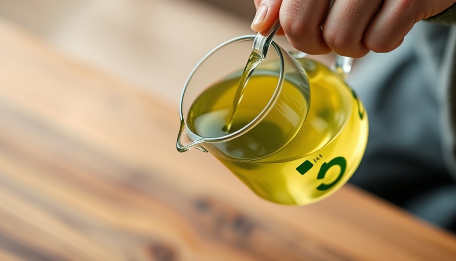 Pouring green tea into a cup benefits health daily.