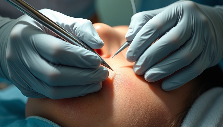 Medical procedure for rash treatment in clinical setting.