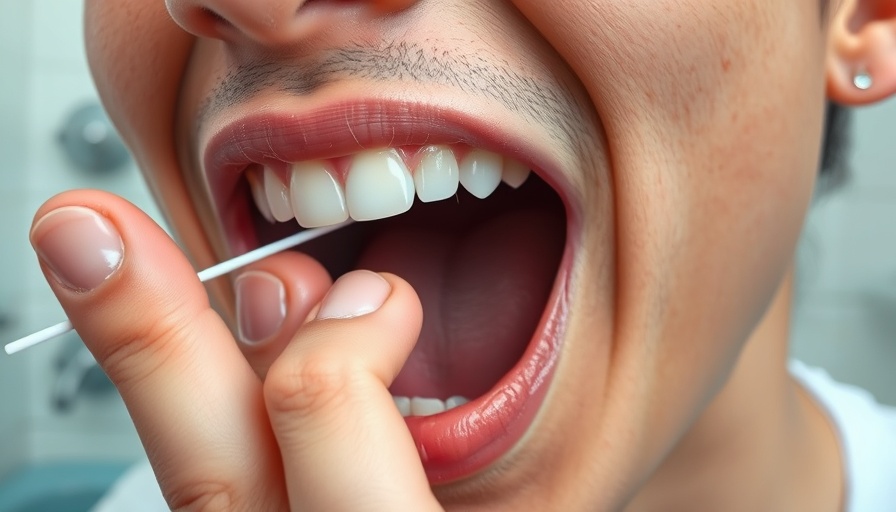Close-up showing effective flossing techniques for back teeth.