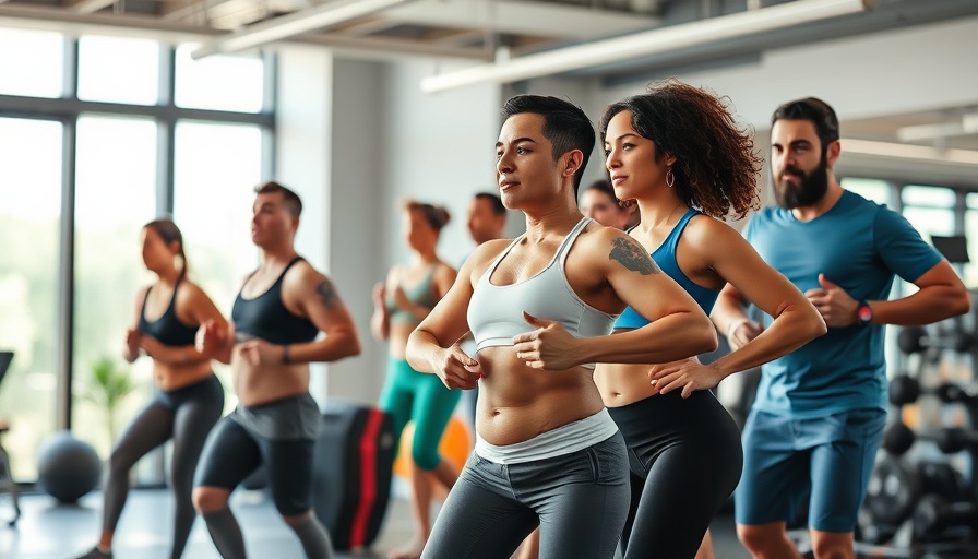 Group demonstrating weight loss techniques in a clinic setting.