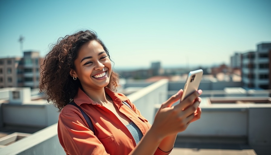 Young woman enjoying healthy lifestyle choices on rooftop.