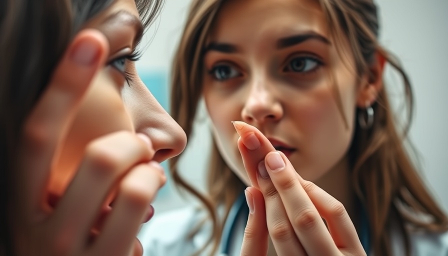 Curious woman examining uvula, highlighting oral health uvula importance.