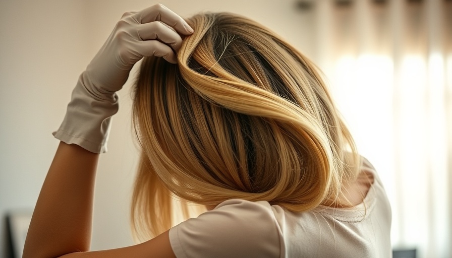 Blonde person leaning forward while hair combed, illustrating why neck and back pain.