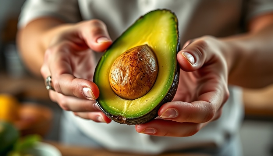 Close-up of scooping avocado, healthy eating focus.