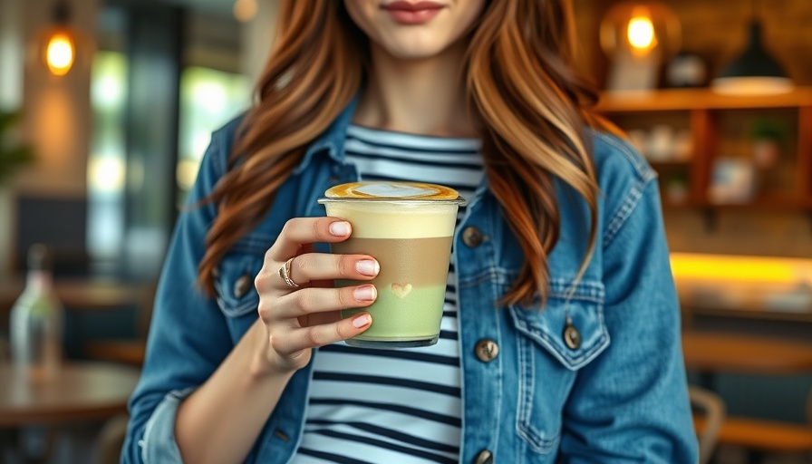 Young woman holding matcha latte, highlighting health benefits.
