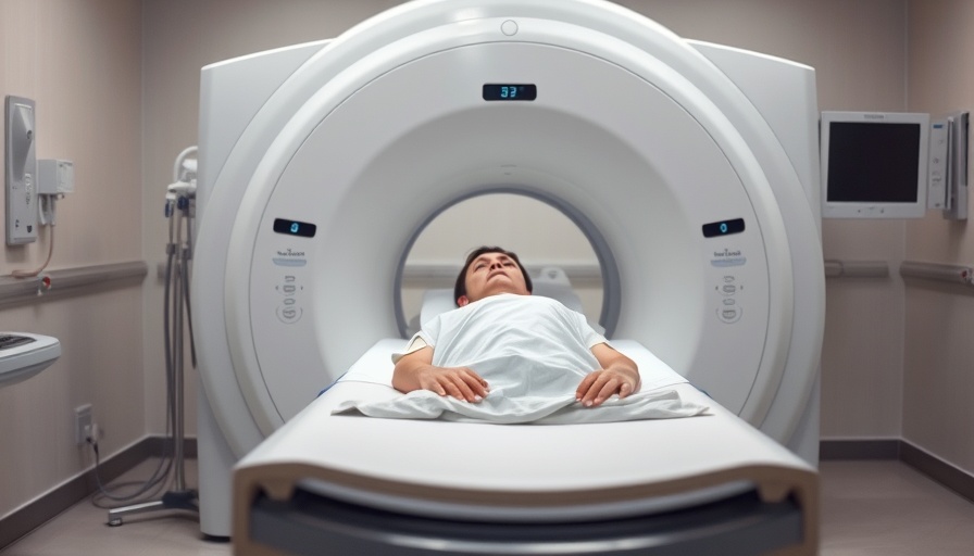 MRI scan preparation in hospital room with equipment.