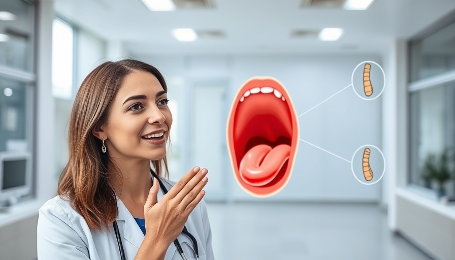 Dental care explanation and throat dryness illustration.
