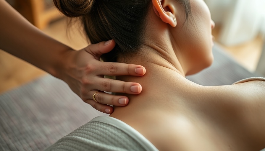 Woman receiving a soothing neck massage for pain relief.