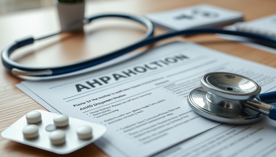 ADHD diagnosis paper and medication with stethoscope