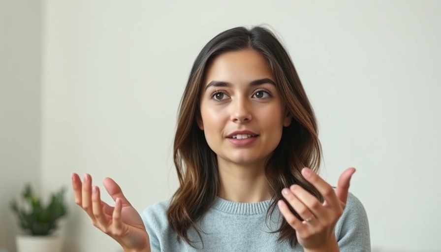 Young woman discussing dental care and mental health benefits.