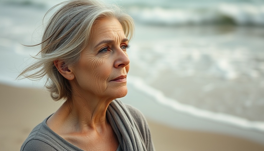 Older woman on a beach demonstrating how to stay cognitively sharp as you age.