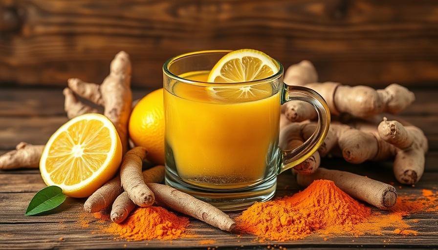 Fresh ingredients showcasing the benefits of lemon turmeric water.