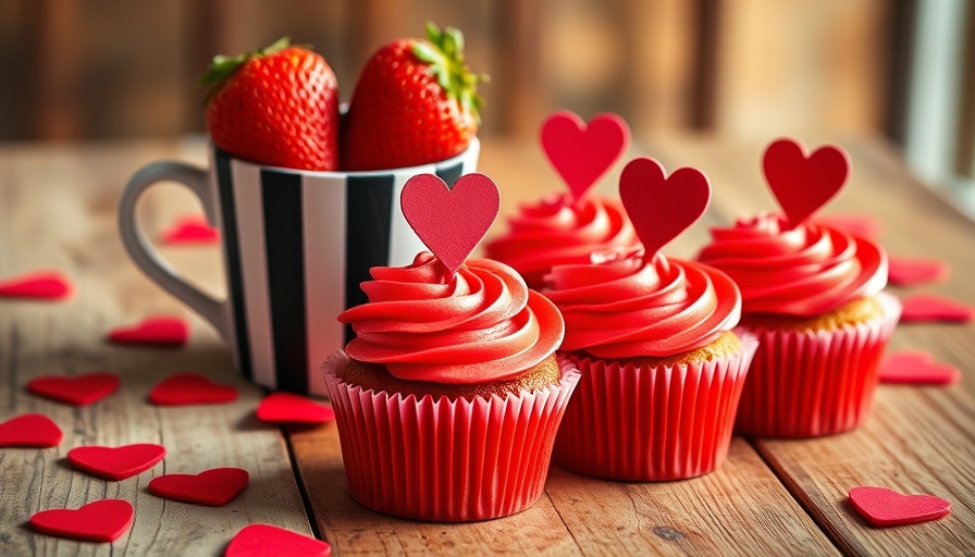 Vibrant cupcakes with natural dyes and strawberries, colorful food setting.
