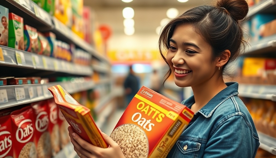Woman shopping for oats in store amid rolled oats recall.