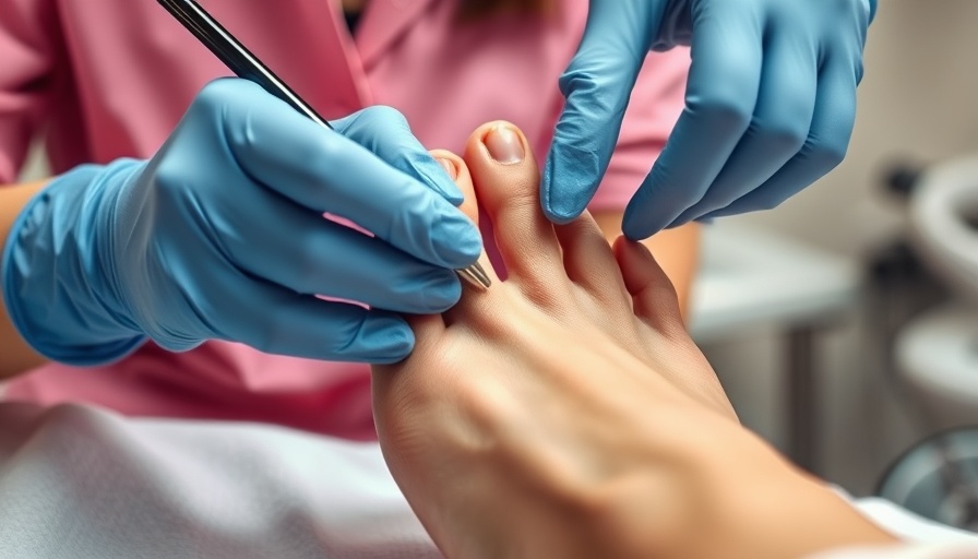 Podiatrist conducting corn removal procedure, podiatrist near me.
