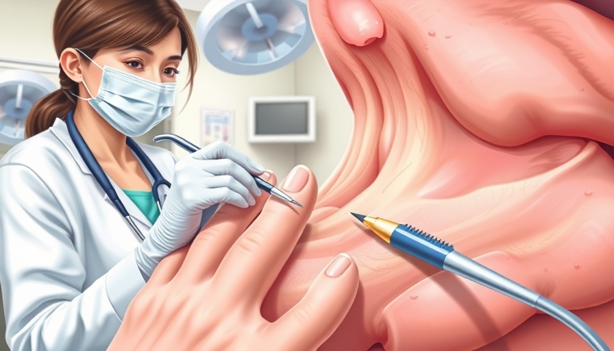 Medical illustration of intertoe skin cleaning for foot pain relief.