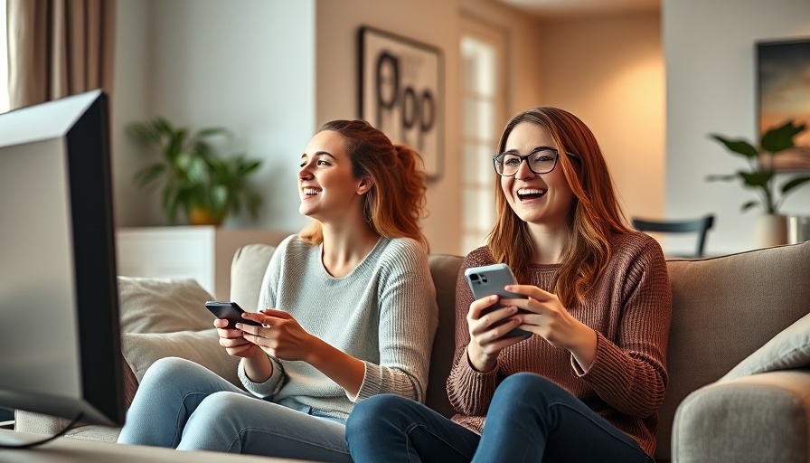 Casual moment of two women reacting and relaxing indoors.